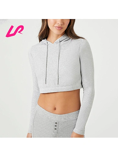 Stay comfy and stylish in our crop grey hoodie. Made from soft, durable materials, it's perfect for casual wear. Shop now!
